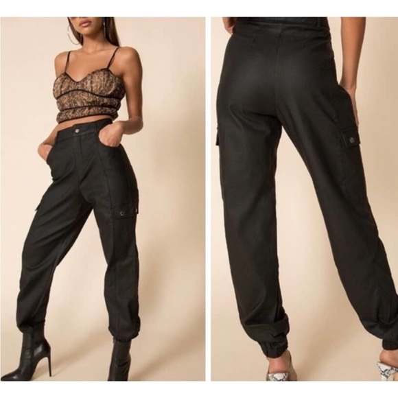 Tiger Mist Pants - Tiger Mist Black Cargo Joggers